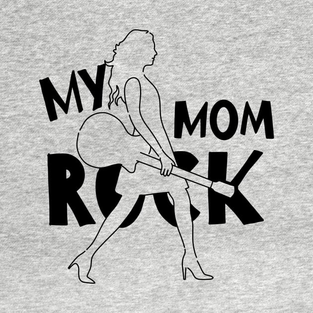 my Mom rock  mothers day quotes design. Mother's Day  banner and giftcard by 9georgeDoodle